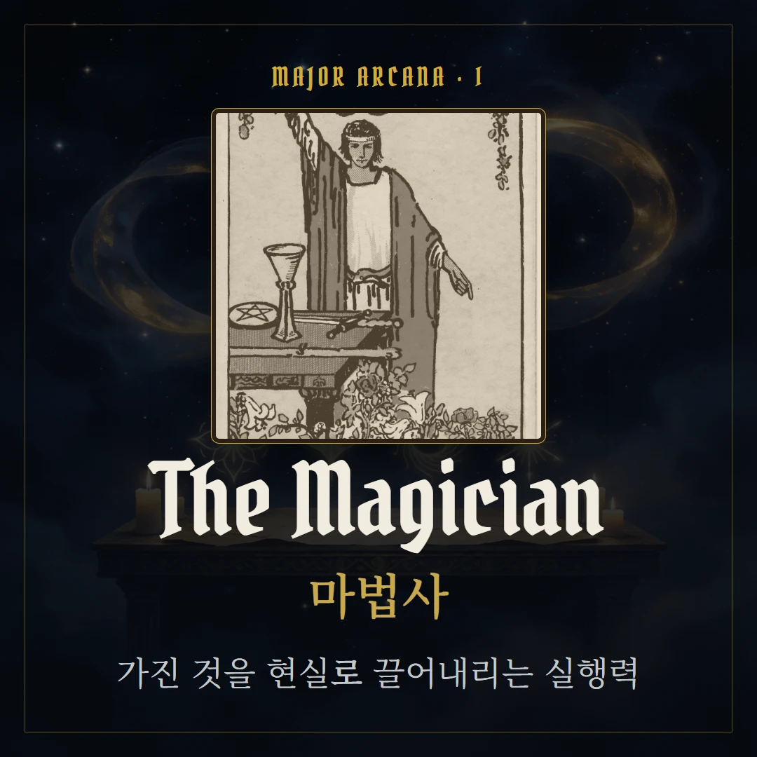 마법사(The Magician) 카드 요약 표지