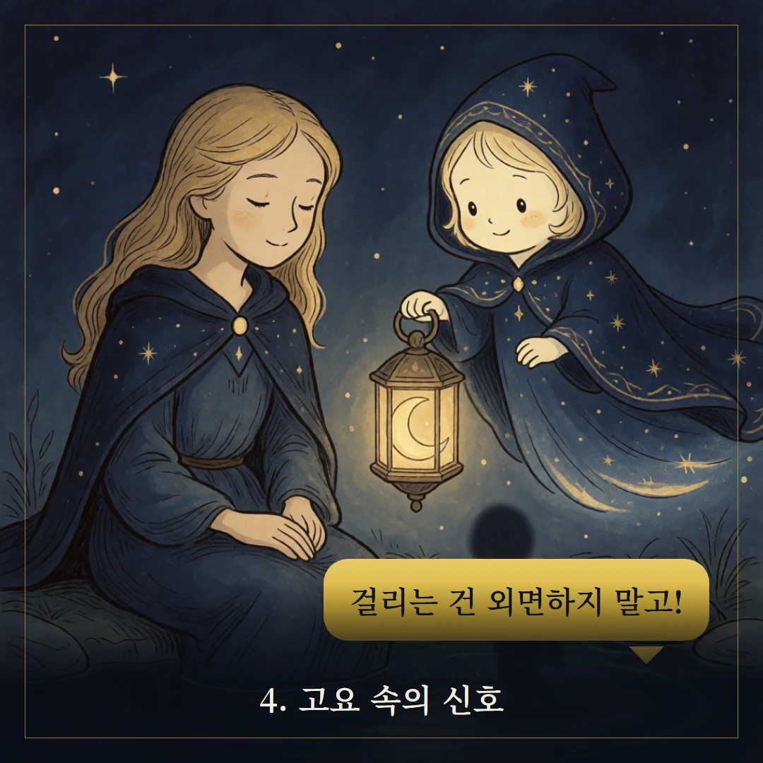 여사제(The High Priestess) 웹툰 4컷 — 조언