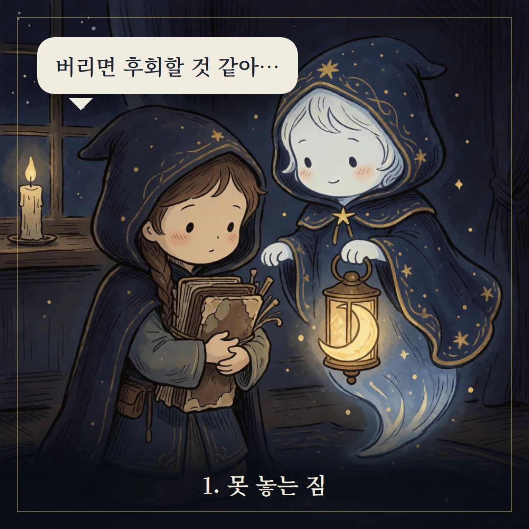 죽음(Death) 웹툰 1컷 — 갈림길 앞에서