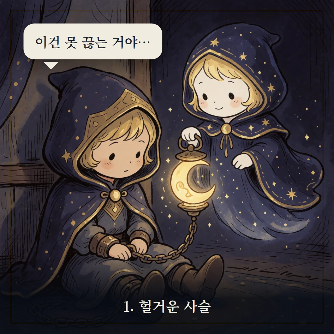 악마(The Devil) 웹툰 1컷 — 갈림길 앞에서