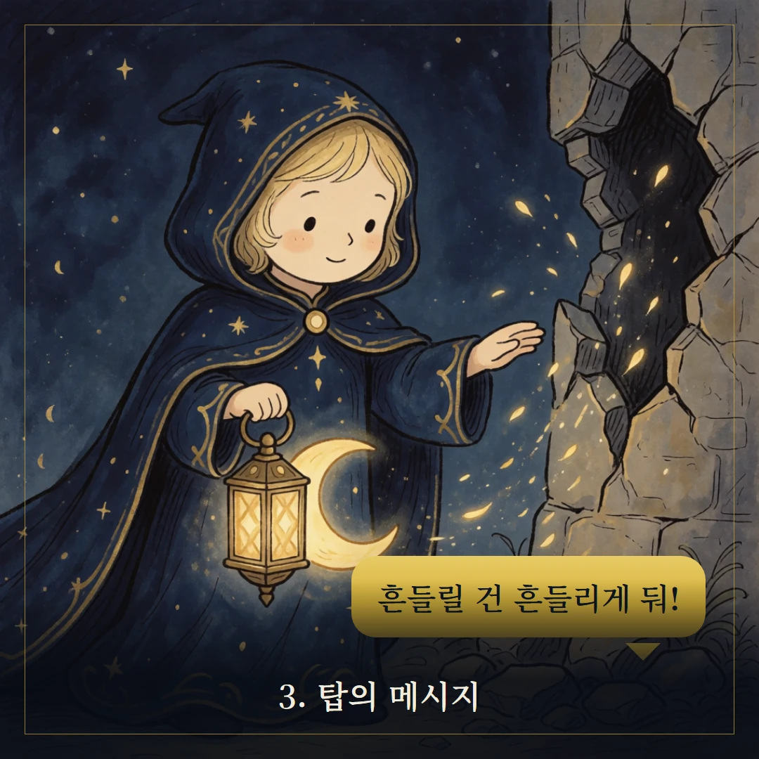 탑(The Tower) 웹툰 3컷 — 카드의 메시지