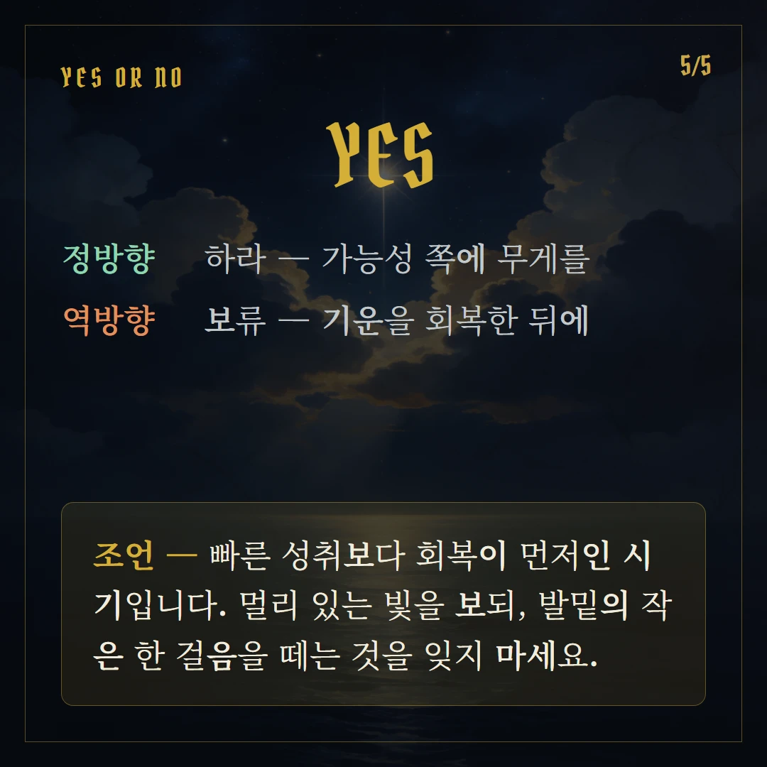 별(The Star) Yes or No 직답과 조언