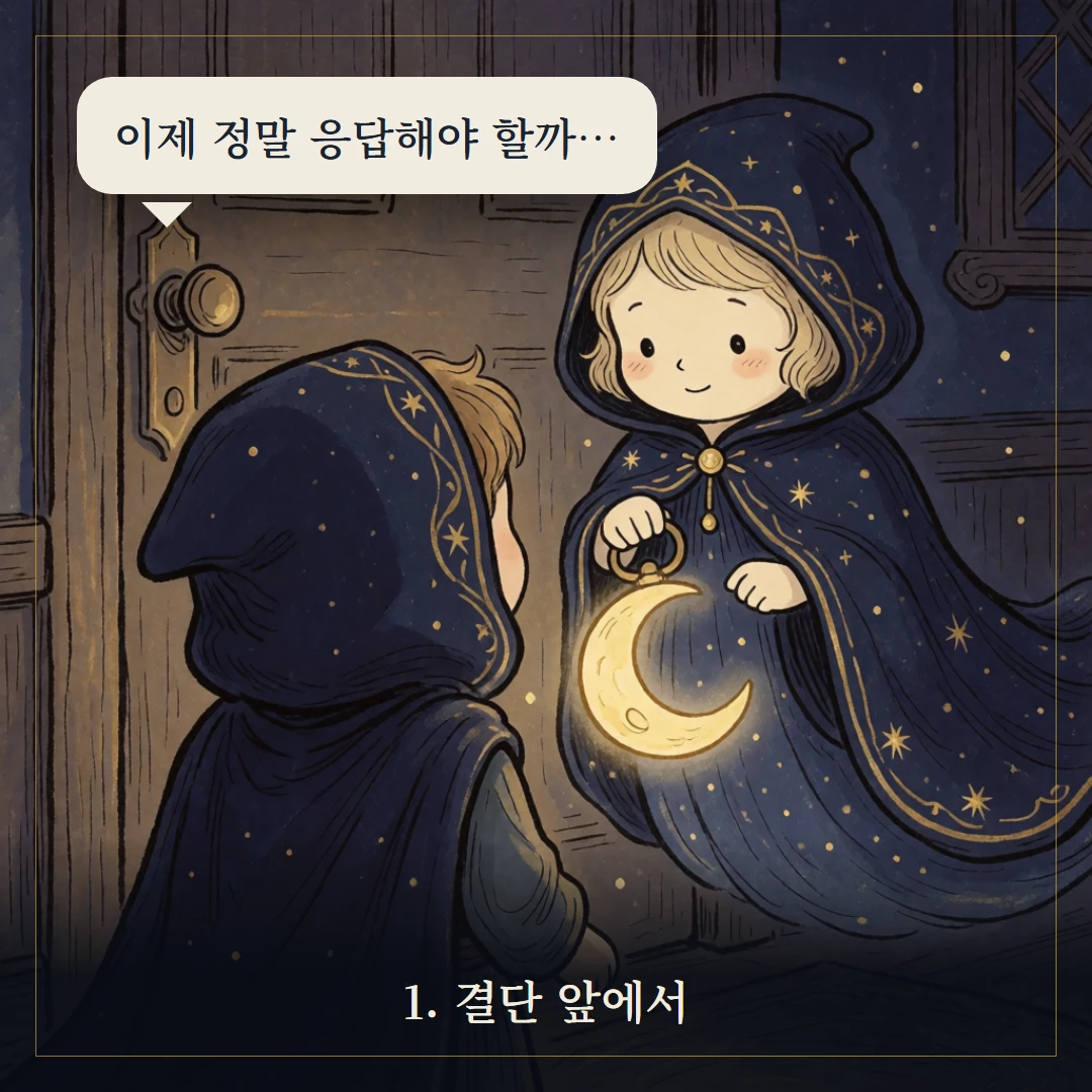 심판(Judgement) 웹툰 1컷 — 갈림길 앞에서