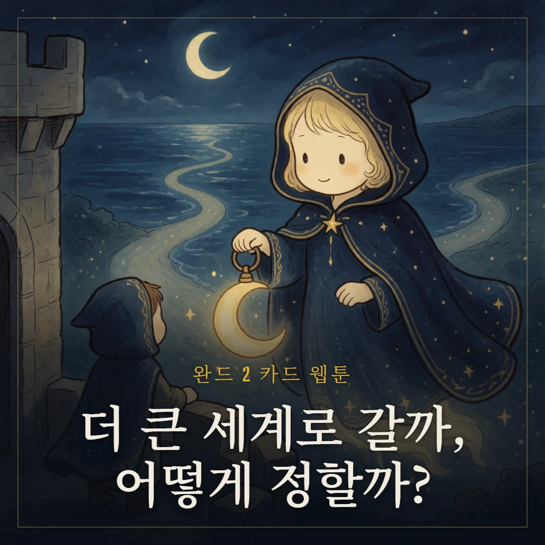 완드 2(Two of Wands) 웹툰 표지