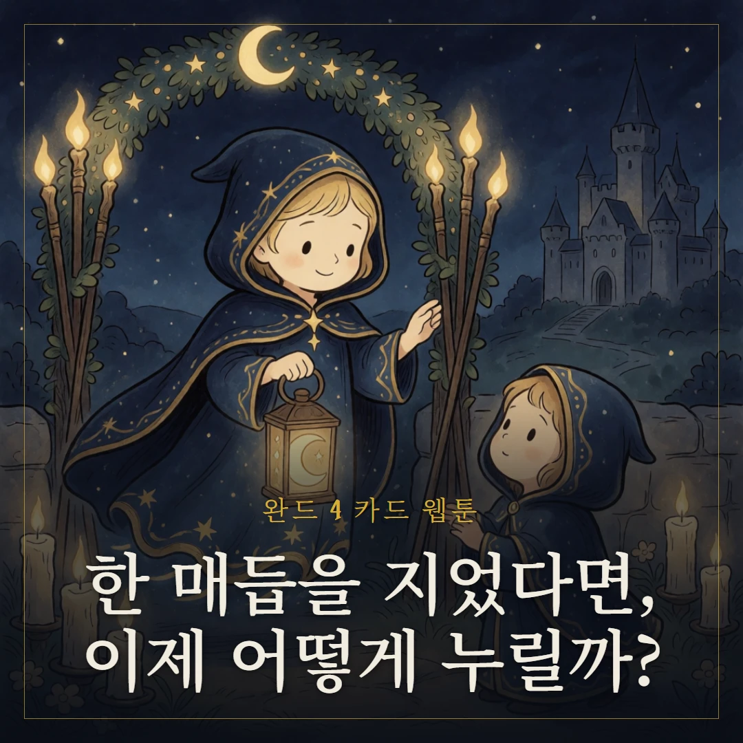 완드 4(Four of Wands) 웹툰 표지
