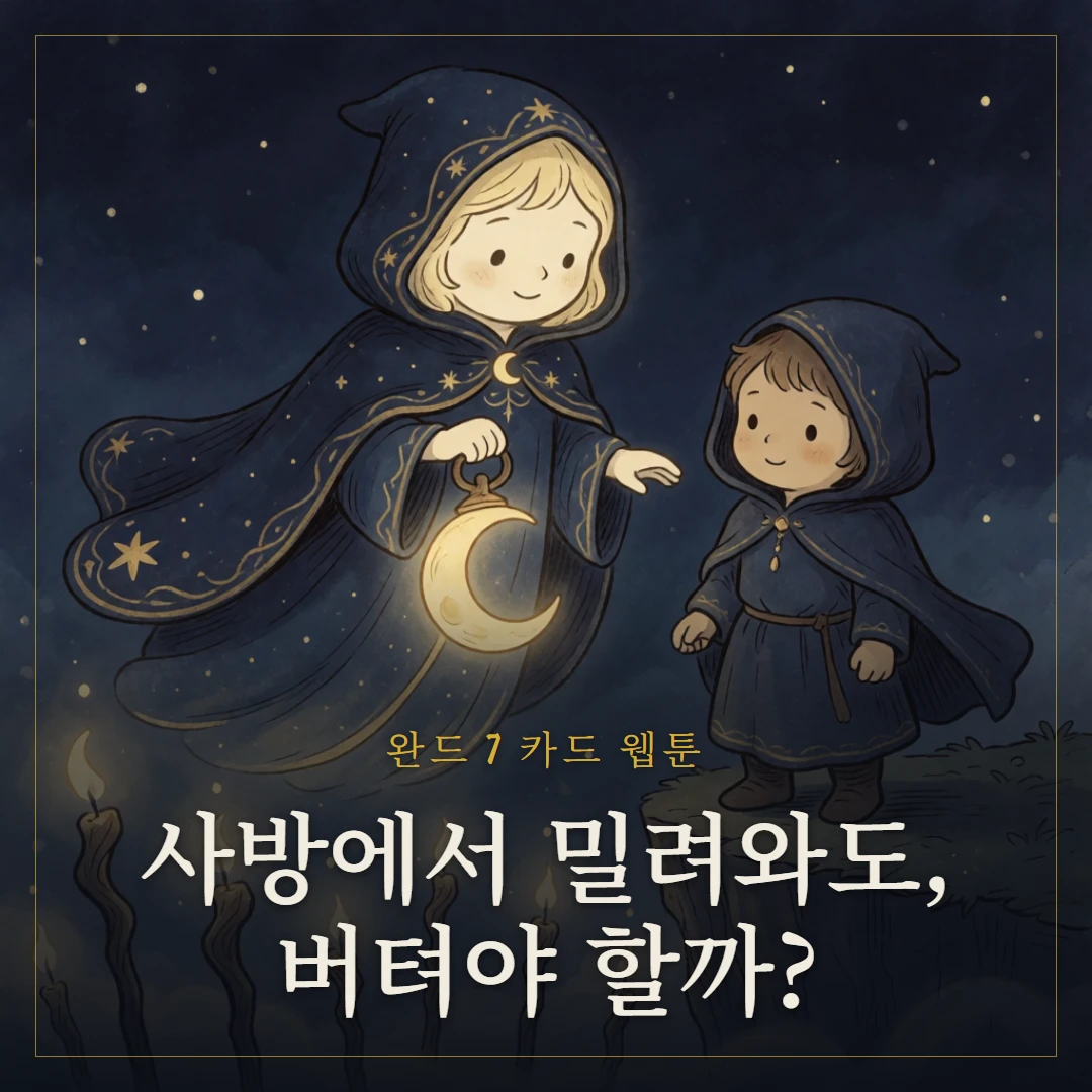 완드 7(Seven of Wands) 웹툰 표지