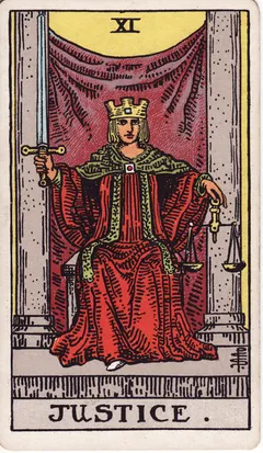 정의(Justice) 타로카드